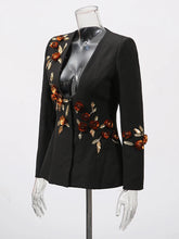 Luxury Black Deep Plunge Blazer